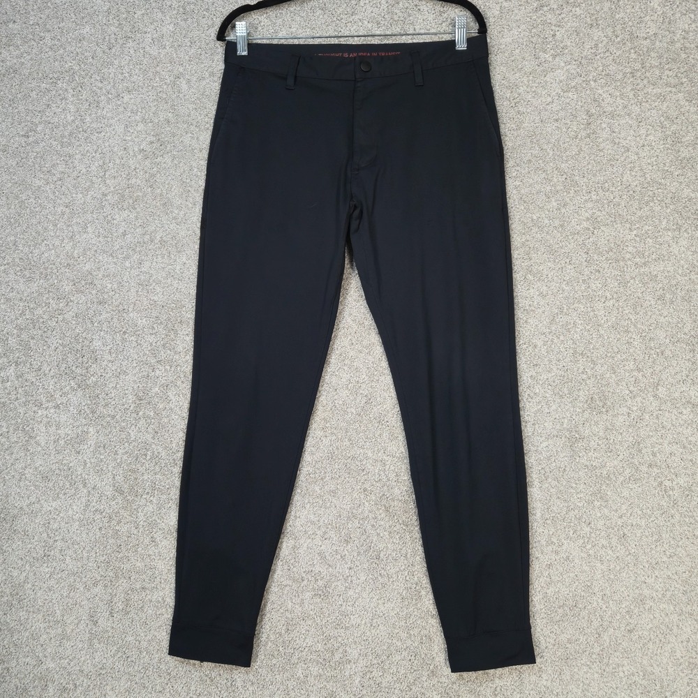 Rhone Commuter Pants Men's 31x30 Black Slim Jogger Ankle Zip Pant